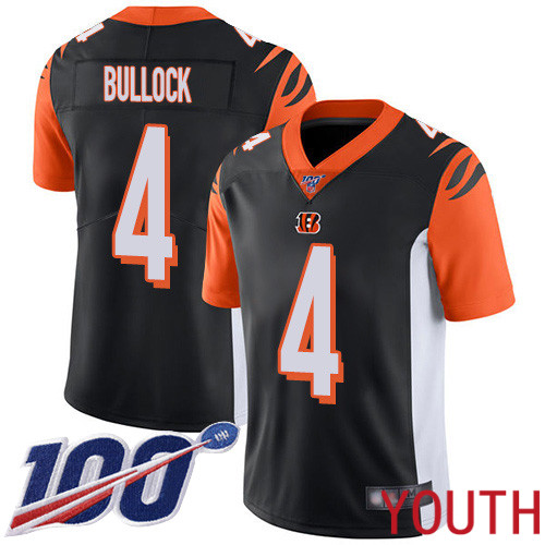 Cincinnati Bengals Limited Black Youth Randy Bullock Home Jersey NFL Footballl 4 100th Season Vapor Untouchable